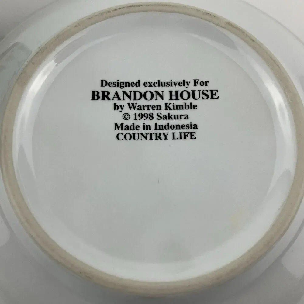 Warren Kimble Country Life Folk Brandon House Sakura Dish Set VTG